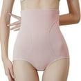 thumbnail image 2 of ylioge M-5XL Plus Size Underwear for Women High Waisted Shapewear Panties Ladies Lightweight Solid Stretchy Butt Lifting No Show Briefs, 2 of 4