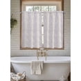 thumbnail image 7 of Tier Curtains 45 Inches Long, Purple Botanical Window Treatment Curtain Drapes, Farmhouse Spring Summer Branch Window Half Privacy Curtains for Bedroom Bathroom, 42"x45", 2 Panels, 7 of 7