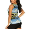 thumbnail image 3 of Balery Pasture Cow Camiseta sin mangas estampada ligera para mujer, tops de entrenamiento sin mangas, camisetas de yoga transpirables de secado rápido.-XX-Large, 3 of 7