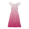 thumbnail image 5 of Casual Summer Dresses for Girl New Girl's 2025 Summer Dresses Smocked Ruffle Sleeve a Line Sundresses Mini Casual Party Dresses Pinks 140, 5 of 6