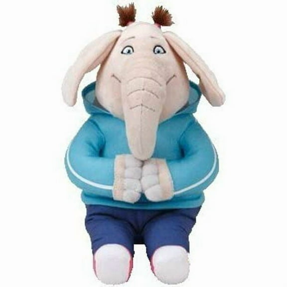 Ty Beanie - MEENA the Elephant (Movie - Sing)(8" Plush) (NO TY HANG TAG)(BONUS ONE FUN CHOPS)