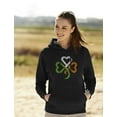 thumbnail image 4 of Tstars Womens Shamrock Ireland Clover Hearts for St Patricks Day Women St Patricks Day Shirts Gift for Her Irish Shirt Pride Proud Irish women Hoodie, 4 of 6