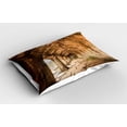thumbnail image 2 of Vintage Pillow Sham Set of 2, Building Corridor with Wall in Angkor Thom in Siem Reap Cambodia, Quality Microfiber Bedding Item for All Seasons, 26" x 20", Beige, by Ambesonne, 2 of 3