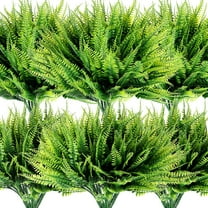 20 Pack Artificial Boston Fake Fern Plants Greenery Outdoor UV Resistant Fake Plants Shrubs Plastic Plant for Garden Porch Window Box Hanging Planter Decorating (Green)