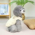 thumbnail image 4 of Yidarton New Padded Bread Clothing Vest Cotton Cloth Dog Clothes Autumn And Winter Warm Pet Clothing light brown, 4 of 8