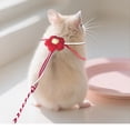 thumbnail image 4 of Hamster Leash and Harness Set, Adjustable Soft Nylon Walking Rope with Cute Flower Decor for Small Animals like Gerbils Rats, Outdoor Training Pet Supplies Gift Yellow, 4 of 5