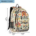 thumbnail image 2 of FORMRS Unisex School Backpack 17" Student Travel Bag with Laptop Compartment, Beige Floral, 2 of 7
