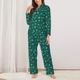 thumbnail image 2 of Kdxio Christmas Snowflakes Women's Pajama Sets Long Sleeve Button Down Sleepwear Nightwear Soft Pjs Lounge Sets-Small, 2 of 7