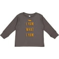 thumbnail image 3 of Inktastic Thanksgiving I Yam What I Yam Funny Boys or Girls Long Sleeve Toddler T-Shirt, 3 of 5