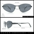 thumbnail image 3 of Womens Y2K Styling Metal Rim Cat Eye Retro Sunglasses Silver - Black, 3 of 8
