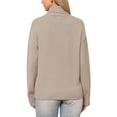 thumbnail image 3 of INSPIRE CHIC Turtleneck Sweater for Women's Long Sleeve 2025 Fall Winter Casual Pullover Knit Top S Khaki, 3 of 6
