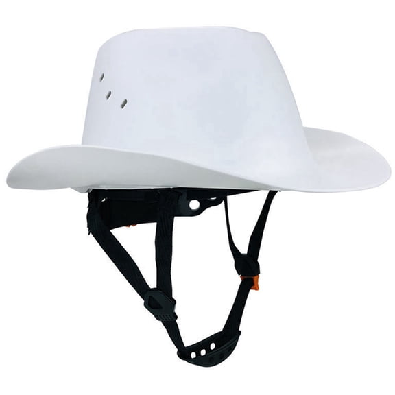 Cowboy Safety Helmet with Vent Hole HDPE Full Brim Hard Hat for Outdoor Construction Railway Rescue Work Cap B