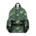 thumbnail image 3 of Green Dinosaurs ChristmasTrees Socks Cute School Backpack Bag for School with Padded Back and Adjustable Shoulder Straps 15.25"x11.5"x5.25", 3 of 5
