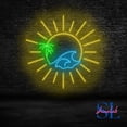 thumbnail image 3 of Shinelab Sun Wave Neon Sign, Sunrise Wave Led Sign, Ocean Waves Led Light, Sun Waves Wall Art, Waves Home Wall Decor 1057, 3 of 5