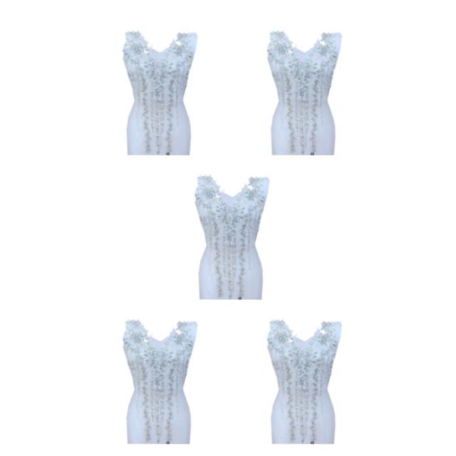 Wosthever Aplique fácil de encaje para proyectos de bricolaje Corpiño de boda o accesorio de vestido de baile Lados para cortar Beige B Type2 NO2