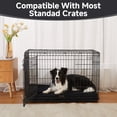 thumbnail image 4 of OhGeni Orthopedic Large Dog Bed, Deluxe Pet Bed for Crates, Waterproof and Washable, 25D Egg Crate Foam Pad, 35" x 22", Black, 4 of 8