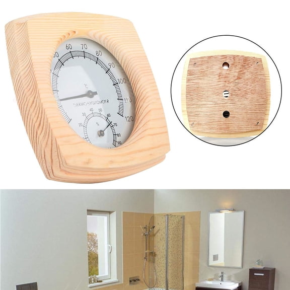 Professional Wooden Sauna Thermometer: Accurate Digital Hygrometer for Optimal