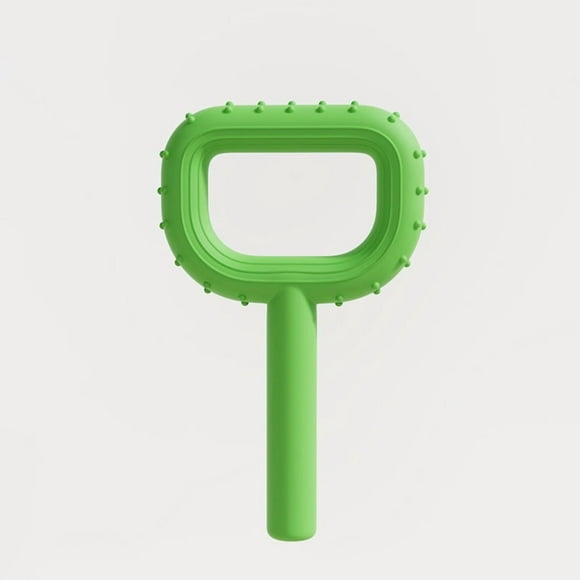 Collar de juguete masticable sensorial de silicona con forma de P y palabra para niños con autismo, palo para moler, palo para masticar con forma de B