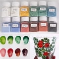 thumbnail image 2 of Nuevo juego de 12 colores de pigmento de vidrio para pintar a mano, polvo de esmalte de baja temperatura cocido en horno eléctrico, pintura para cerámica DIY, 2 of 5