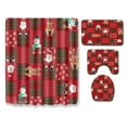thumbnail image 2 of PALIFEUR Christmas Bathroom Rugs Set of 4, Soft Absorbent Bath Mat with Toilet Rug Shower Curtain, Non Slip Washable Bathroom Mat, Xmas Winter Bath Rugs for Christmas Holiday Party Decorations, 2 of 6