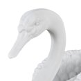 thumbnail image 4 of 24" x 16" Light Gray Resin Swan Sculpture with Textured Feathers, by DecMode, 4 of 12