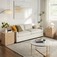 thumbnail image 6 of KeyWhat 23" Fluted 2-Drawer Nightstand Set of 2 with Charging Station & Curved Edges, 6 of 9