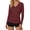 Wine, variant on QSAWXQZ Women's Long Sleeve Sun Protection T Shirt UPF 50 Lightweight Breathable V Neck Athletic Running Workout Top L