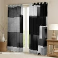 thumbnail image 2 of Feelyou Grey Square Geometric Curtains Pack of 2 (42x84 Each), Vintage Artwork Abstract Curtains Blackout, Chic Rectangle Bedroom Curtains, Blackout Curtains Room Decor, 2 of 6