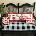 thumbnail image 6 of Valentines Day Pillow Covers 12x20 Pink Heart Love Valentines Day Pillows Winter Holiday Lumbar Pillow Covers 12x20 Outdoor Pillowcase for Home Decor, 6 of 6