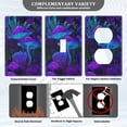 thumbnail image 3 of Yayeee Toggle Light Switch Wall Plate 1-Gang 4.5"x2.7" Home Decorative Outlet Cover, Night Mushrooms Pattern, 3 of 7