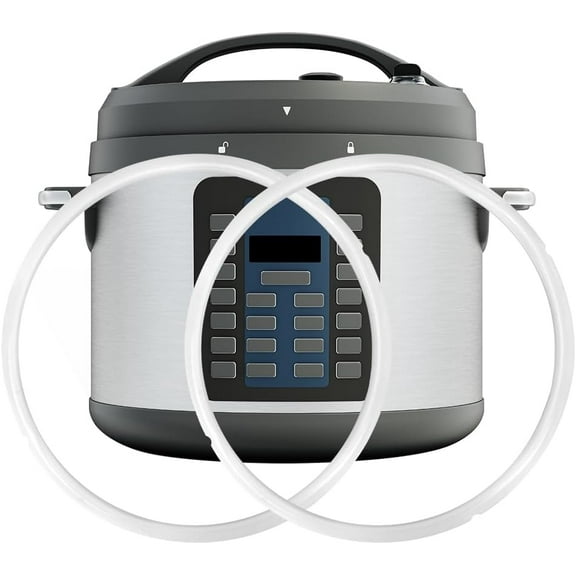 2Pcs Replacement Silicone Gasket Seal Rings, Silicone Sealing Ring for 8 Quart Insta Pot, Food-Grade Sealing Ring for 8 Qt Pressure Cooker Crock, Clear Insta Pot Seals, Insta Pot Accessories