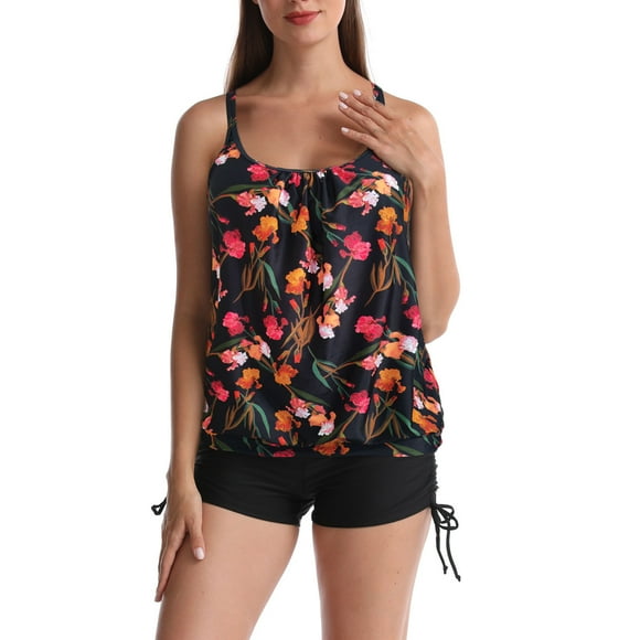 zanvin womans swimwear, Women Two-piece Swimsuit Women's Swimming Top With Shorts Loose Swimsuit ,summer gift for her