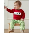 thumbnail image 5 of Rovasas Toddler Boys Christmas Outfits Sweatshirts and Plaid Long Pants Set, 5 of 9
