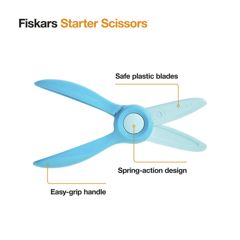 Fiskars Training Scissors for Kids 3+ with Easy Grip (6-Pack) - Toddler  Safety Scissors for School or Crafting - Back to School Supplies