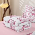 thumbnail image 5 of Manfei Seashell Bowtie Zipper Full Size Comforter Sets with Fitted Sheet and 2 Pillowcases,Coastal Cute Zipper Bedding Set,Pink Reversible,4 Pieces, 5 of 7