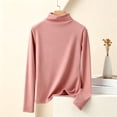 thumbnail image 2 of LUVDA Brushed Fleece Base Layer for Women Long Sleeve Mock Neck Slim Fit for Winter, 2 of 5