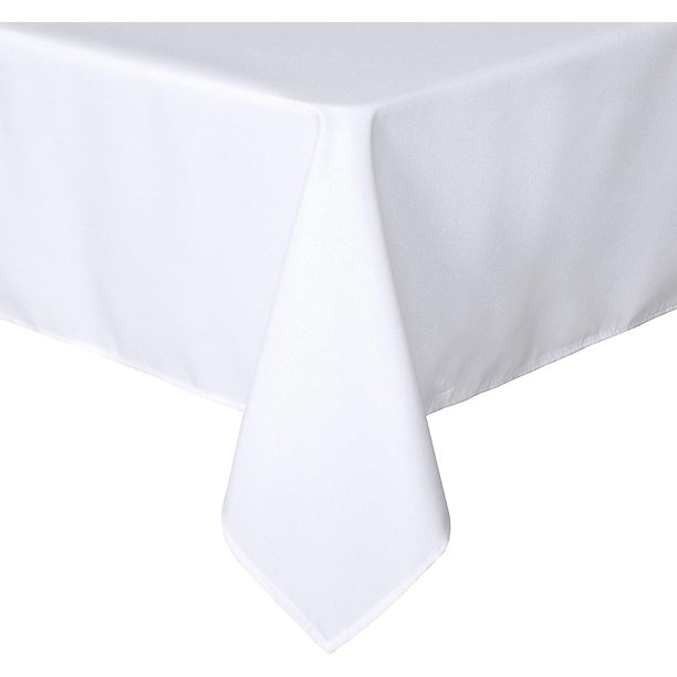 Mantel cuadrado de 54 x 78 pulgadas, resistente a las manchas y las arrugas, lavable, de poliéster, funda decorativa de tela para mesa de comedor, bufé