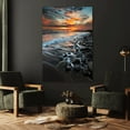 thumbnail image 6 of Canvas Wall Art Sunset Landscape Sea Water Canvas Print Artwork Seascape Wall Art Paintings Framed Ready to Hang for Living Room Dinning Room Bedroom Bathroom Home Decor 12x18inch, 6 of 6