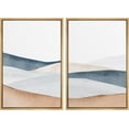 thumbnail image 5 of PixonSign Framed Wall Art Set Pastel Watercolor Mountain Valley Landscape Canvas Prints Nature Wilderness Modern Art Decor Scenic Colorful for Living Room, Bedroom, Office - 16"x24"x2 Natural, 5 of 5