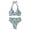 Green, variant on Women's V Neck Halter Floral Printed Bikini High Waisted Drawstring Two Piece Swimsuit Push Up Tummy Swimsuit Bikinis Set