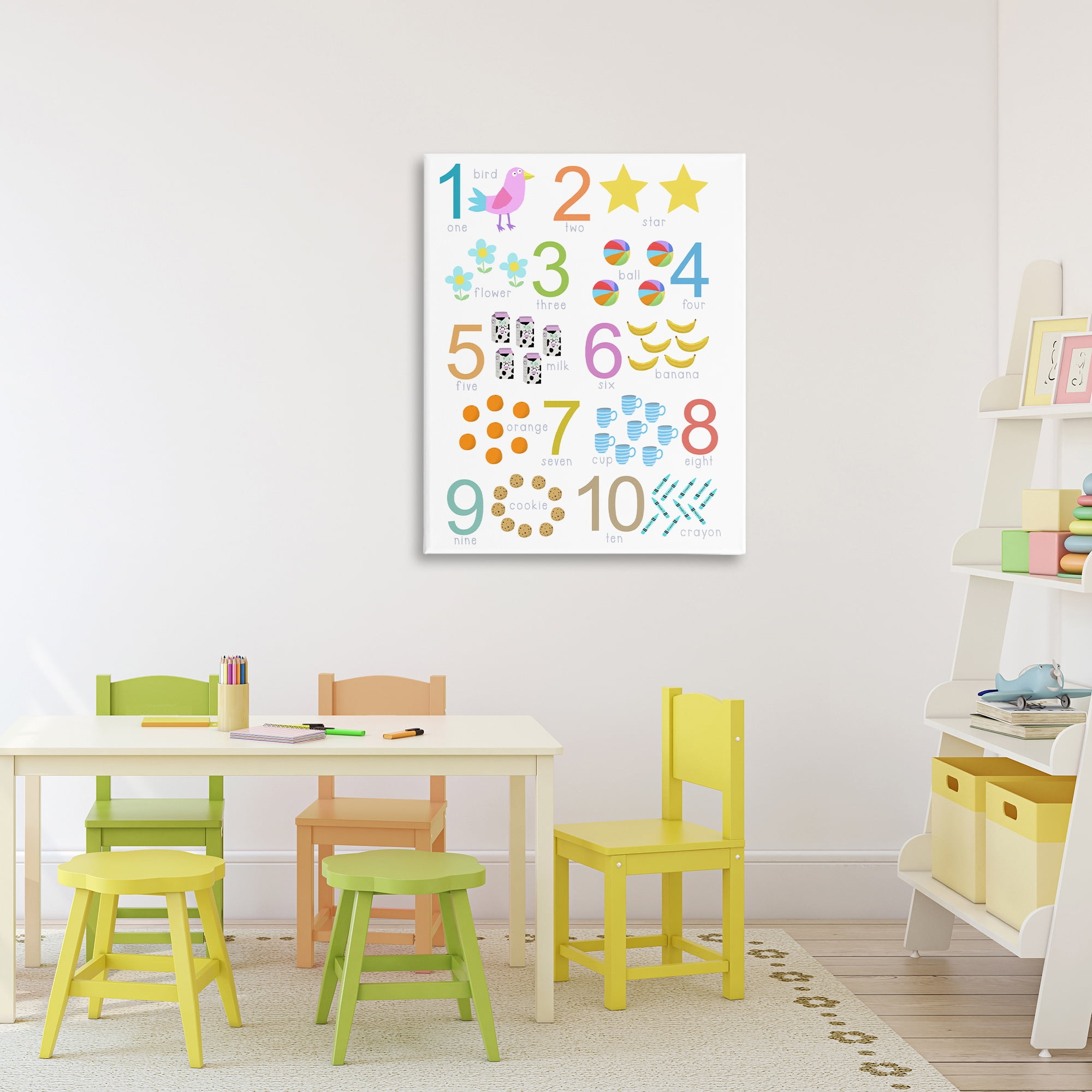 Fun Learning To Count Canvas Wall Art, design by Carla Daly