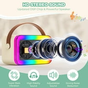 JYX Karaoke Machine for Kids Adults, Portable Karaoke Speaker Bluetooth with 2 Microphones, Rgb Lights, Best Gift for Girls/ Boys