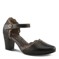 thumbnail image 2 of Spring Step L'Artiste Sayyes Mary Jane Heels | Baroque-Inspired Leather Pumps with Floral Embroidery, 2 of 9