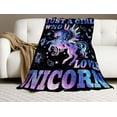 thumbnail image 6 of Unicorn Blanket Warm Plush Just A Girl Who Loves Unicorn Flannel Throw Blanket Super Soft Fleece Cozy Fuzzy Unicorn Stuffed Animal Blanket Gifts for Kids Teens Adults Room Decor 60"X80", 6 of 6