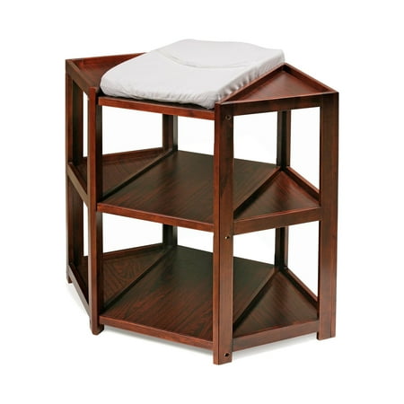 Badger Basket Diaper Corner Changing Table, Cherry
