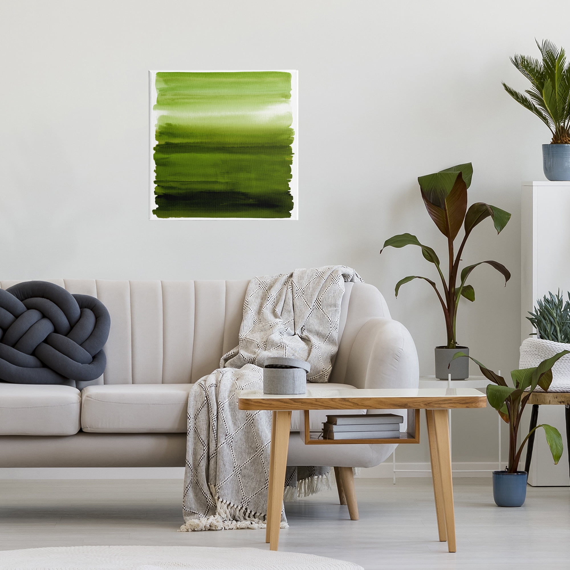 Stupell Industries Earthy Green Ombre Canvas Wall Art, design by Allie Corbin