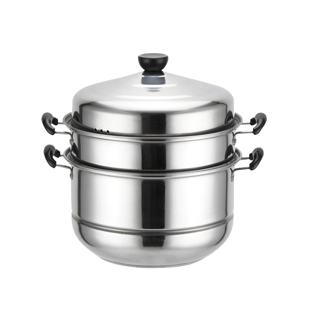 4 Tier Stainless Steel Steamer Meat Vegetable Cooking Steam Hot Pot Thick Steamer  pot Soup Universal Cooking Pots for Kitchen Cookware Tool