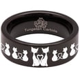 thumbnail image 5 of Cat Lovers Tungsten Carbide Ring, 5 of 9