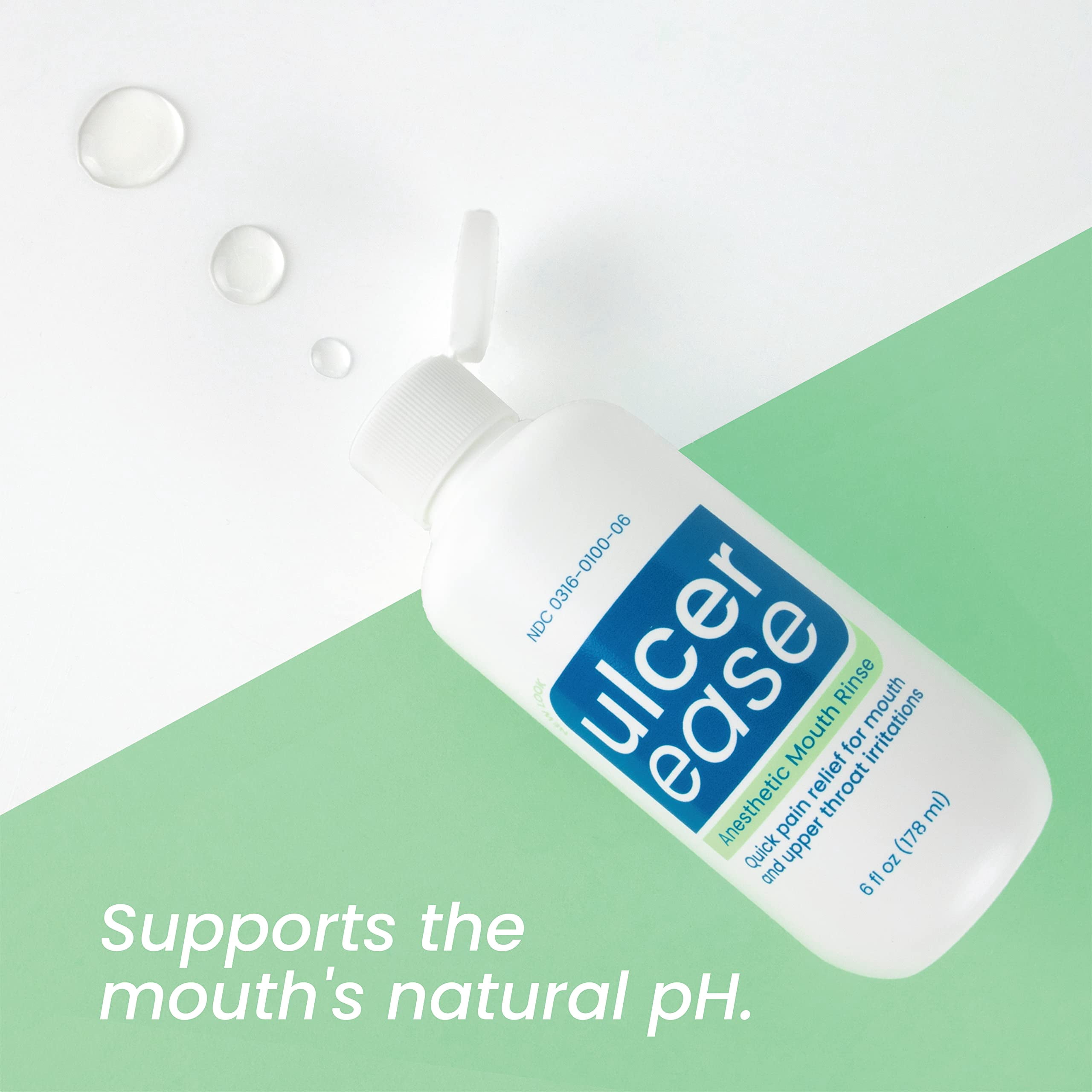 Ulcer Ease Anesthetic Mouth Rinse - 6 oz