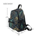 thumbnail image 3 of FORMRS School Backpack with Front Zippered Pocket 12" Student Travel Daypack, Navy Blue Peacock Pattern, 3 of 6